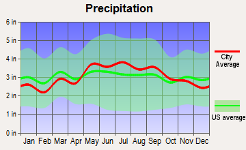 Mount Crawford, Virginia average precipitation