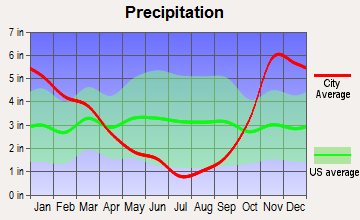 Tukwila, Washington average precipitation