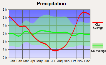 Bellevue, Washington average precipitation