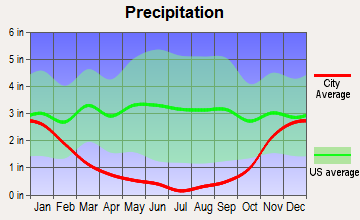 Dallesport, Washington average precipitation