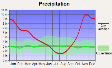 Fall City, Washington average precipitation