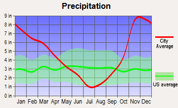 Kalama, Washington average precipitation
