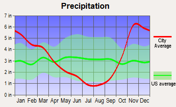 Midland, Washington average precipitation