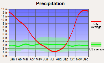 Montesano, Washington average precipitation