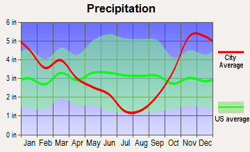 Mukilteo, Washington average precipitation