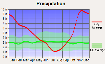 Mineral, Washington average precipitation