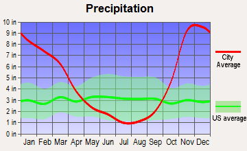 Belfair, Washington average precipitation