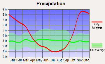 Lower Peninsula, Washington average precipitation
