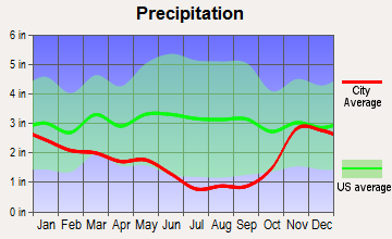 Pullman, Washington average precipitation