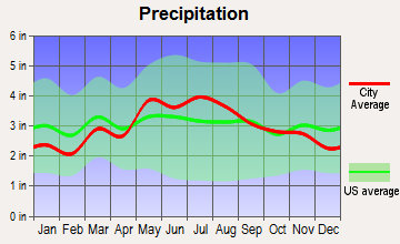 Petersburg, West Virginia average precipitation