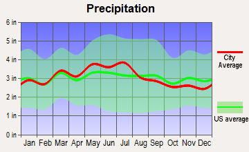 Peterstown, West Virginia average precipitation