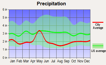 Alta, Wyoming average precipitation