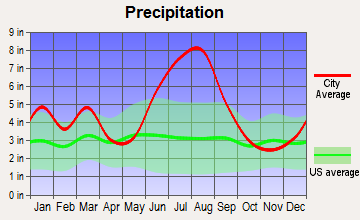 Mayo, Florida average precipitation