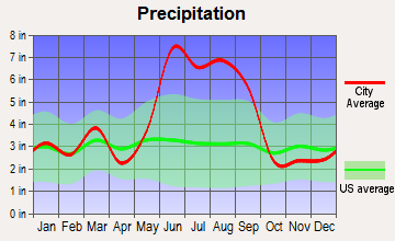 Minneola, Florida average precipitation
