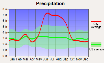 Apopka, Florida average precipitation