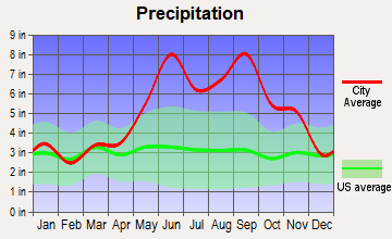 Dunes Road, Florida average precipitation