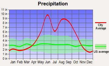 Florida City, Florida average precipitation