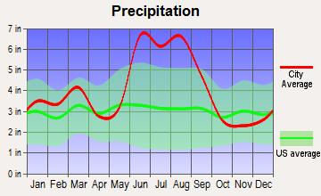 Hawthorne, Florida average precipitation
