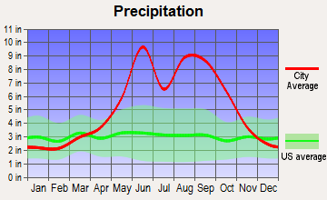 Hialeah, Florida average precipitation