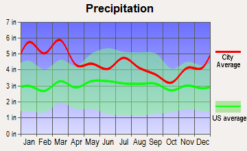 Powder Springs, Georgia average precipitation