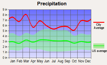 Sky Valley, Georgia average precipitation