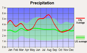 Statesboro, Georgia average precipitation