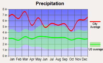 Helen, Georgia average precipitation