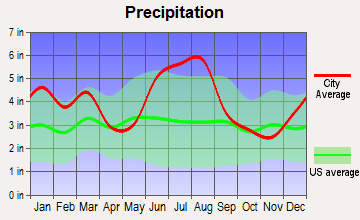 Satilla Creek, Georgia average precipitation