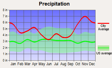 Hanamaulu, Hawaii average precipitation