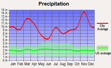 Leilani Estates, Hawaii average precipitation