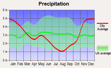 Elk River, Idaho average precipitation