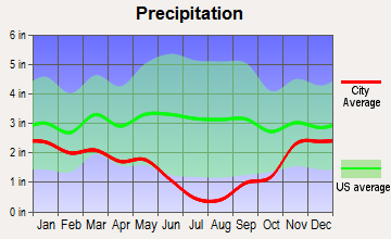 Horseshoe Bend, Idaho average precipitation