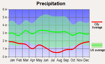 Bellevue, Idaho average precipitation