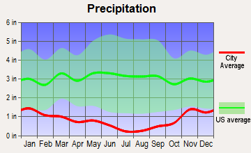 Bliss, Idaho average precipitation