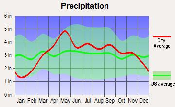 Liberty, Illinois average precipitation