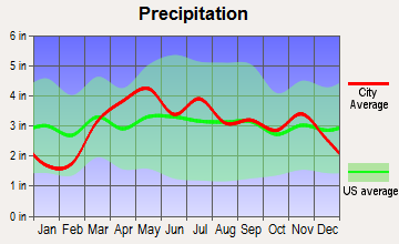 Pittsfield, Illinois average precipitation