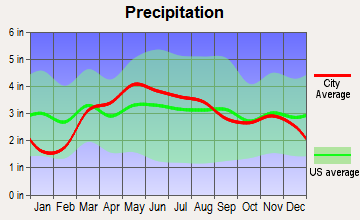 Riverton, Illinois average precipitation