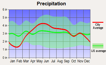 Seneca, Illinois average precipitation