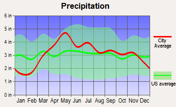 Versailles, Illinois average precipitation