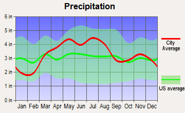 Argenta, Illinois average precipitation
