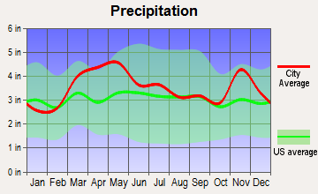 Belle Rive, Illinois average precipitation