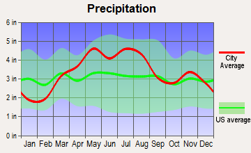 Bondville, Illinois average precipitation