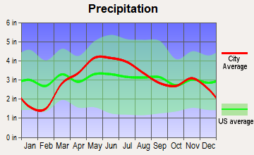 Buckingham, Illinois average precipitation