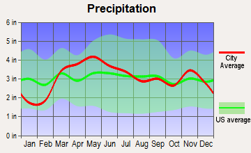 Carrollton, Illinois average precipitation