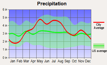 Champaign, Illinois average precipitation