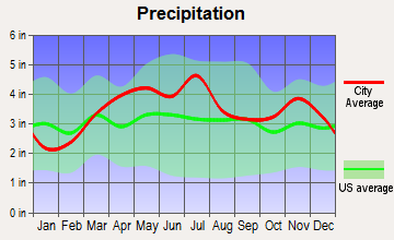 Charleston, Illinois average precipitation