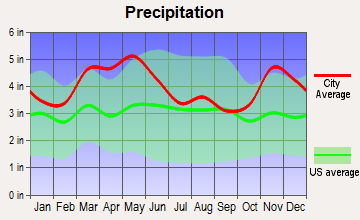 Dongola, Illinois average precipitation