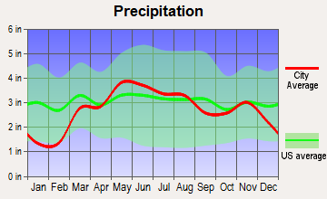 Fairbury, Illinois average precipitation