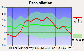 Gilberts, Illinois average precipitation