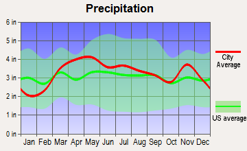 Granite City, Illinois average precipitation
